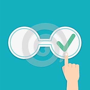 Negative and Positive feedback concept. Vector illustration