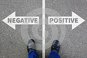 Negative positive thinking good bad thoughts attitude business c