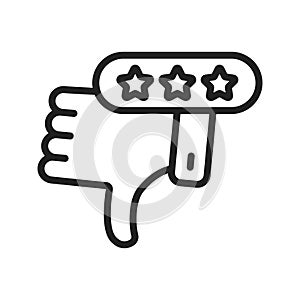 Negative Review Icon Image.