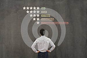 negative reviews on internet, business man handling bad rating