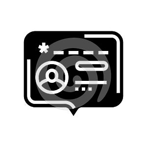 negative testimonial customer glyph icon vector illustration