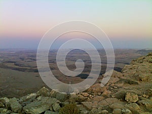 Negev desert in Machtesh Ramon