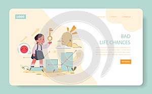 Neglected child has less opportunities through life web banner