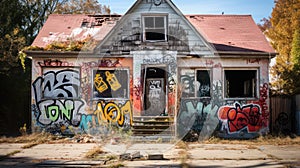 neglected a run down house