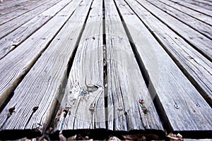 Neglected wooden deck photo