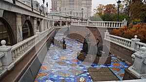 The Neglinnaya River is a 7.5 km underground river in the central part of Moscow and a tributary of the Moskva River. Mos