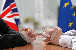 Negotiation of Great Britain and European Union Brexit. Statesman or politicians.