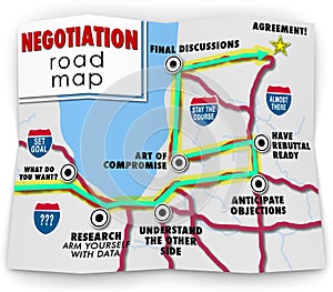 Negotiation Road Map Directions Agreement Common Benefit Goal photo
