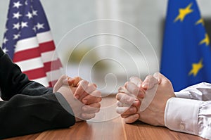 Negotiation of USA and European Union. Statesman or politicians.