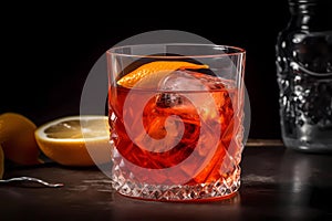 Negroni Sbagliato Cocktail (Generative AI) photo