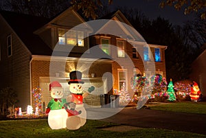 Neighborhood Christmas Decorations photo