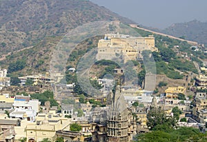 The neighborhood the city of Jaipur near Amber`s fort India