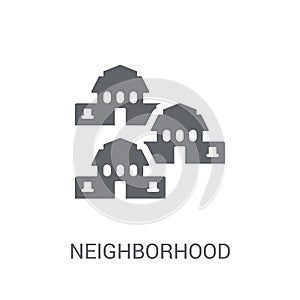 Neighborhood icon. Trendy Neighborhood logo concept on white background from Real Estate collection