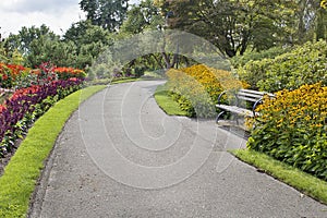 Neighborhood Parks Flowers Lined Path