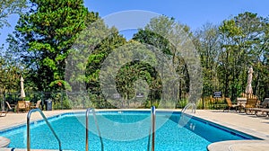 Neighborhood Pool in Early Autumn