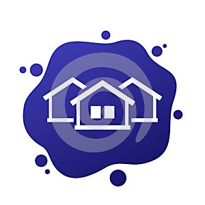 neighbourhood vector icon with houses