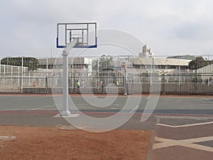 A neighbourly basketball field