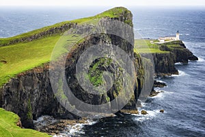 Neist point lighthouse on the Isle of Skye. Scotland