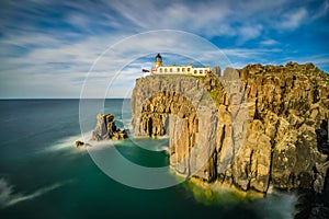 Neist Point lighthouse at Isle of Skye in Scotland