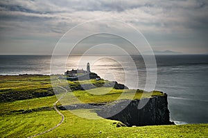 Neist Point lighthouse at Isle of Skye in Scotland