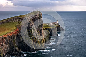 Neist Point Lightouse beautiful view landmark Skye Island Scotland