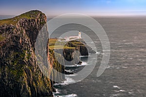 Neist Point Lightouse beautiful view landmark Skye Island Scotland