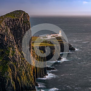 Neist Point Lightouse beautiful view landmark Skye Island Scotland