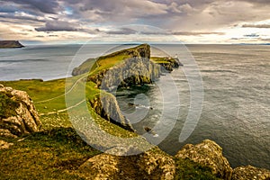 Neist Point Lightouse Skye Island Scotland Highlands UK