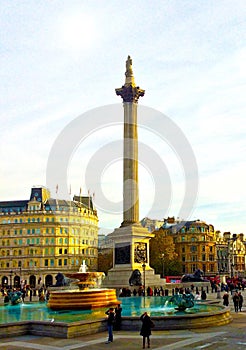 Nelson Column Trafalgar Square London