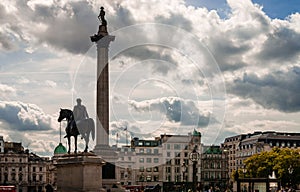 Nelson and King George in Trafalgar Square