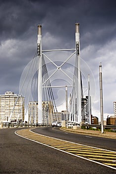 Nelson Mandela Bridge facing into Braamfontein