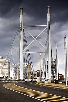 Nelson Mandela Bridge facing into Braamfontein