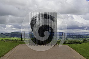 Nelson Mandela capture site , steel statue in Howick midlands