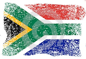 Nelson Mandela International Day. 18 July. Flag of the Republic of South Africa. Grunge background photo