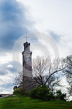 Nelson Monument on Calton Hill, Edinburgh, Scotland