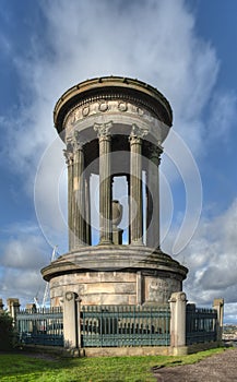 Nelson monument from on Calton hill - Edinburgh - Scotland - uk