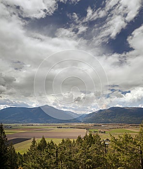 Nelson Range and fields by Creston photo