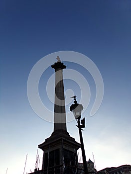 NelsonÃÂ´s Column National Monument in Trafalgar Square in London, United Kingdom