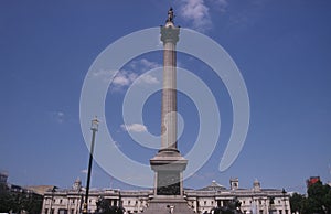 Nelson's column in Trafalgar Square