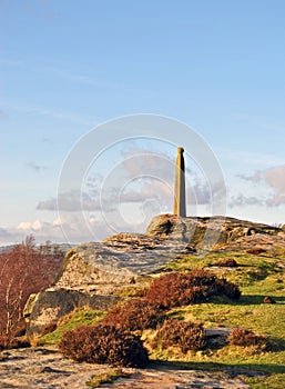 Nelsons Column on Birchen Edge Derbyshire photo