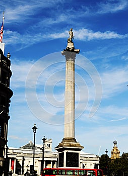Nelsons Column  in Trafalgar Square , London photo