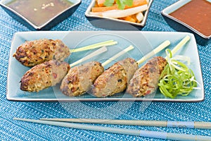 Nem Nuong Xa - Vietnamese minced pork sausages