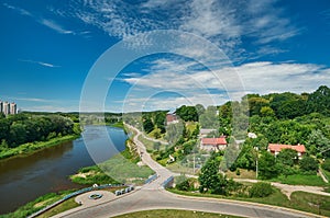 Neman river. Grodno, Belarus