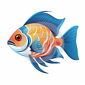 Nemo fish swimming with Dory cartoon