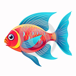 Nemo fish swimming with Dory cartoon