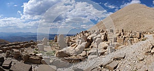 Nemrut Dagi, Mount Nemrut, Kahta, Turkey, Middle East, head, heads, sanctuary, tomb, king, Antiochus, shrine, lion, eagle