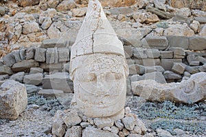 Nemrut mount, Turkey - Ancient stone heads representing the gods of the Kommagene kingdom