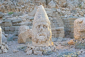 Nemrut mount, Turkey - Ancient stone heads representing the gods of the Kommagene kingdom