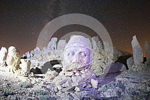 Nemrut mount, Turkey - Ancient stone heads representing the gods of the Kommagene kingdom