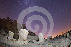 Nemrut mount, Turkey - Ancient stone heads representing the gods of the Kommagene kingdom